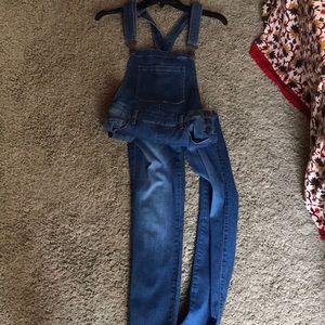 Skinny jean overalls